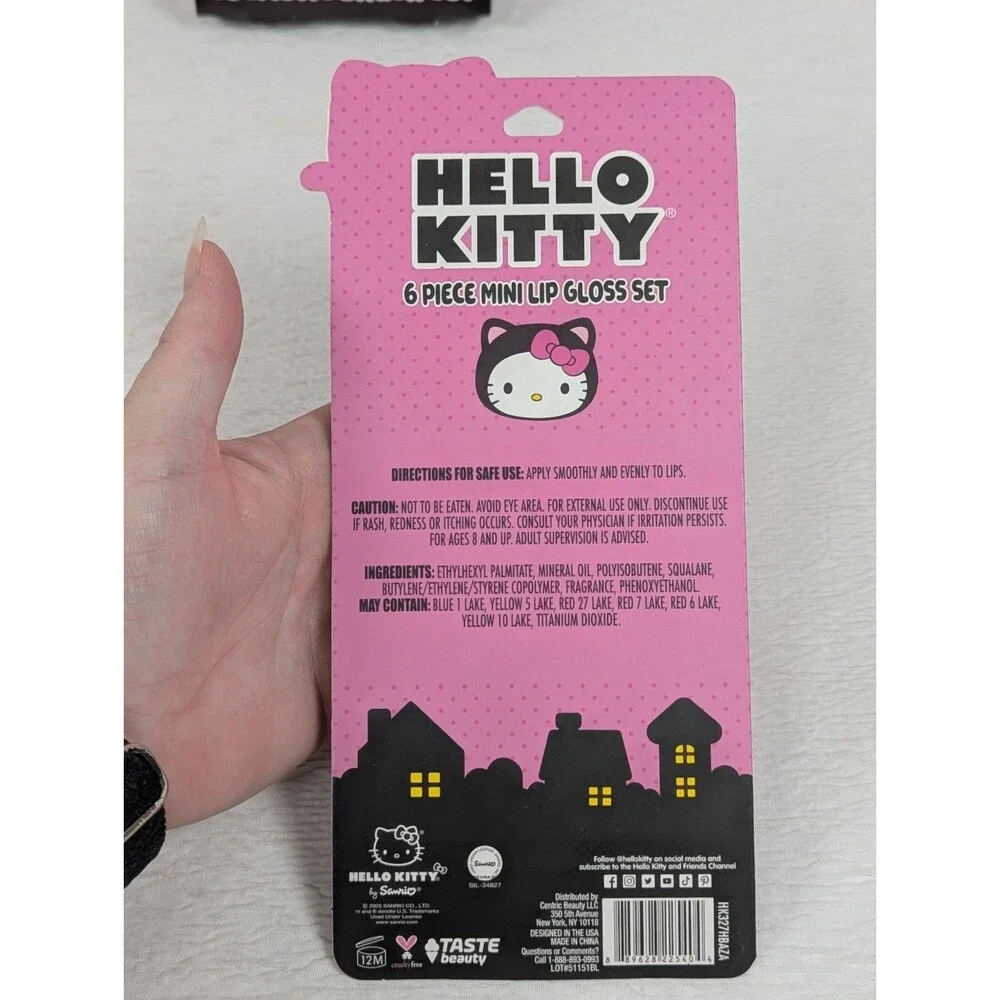 Hello Kitty - Halloween Gift Set - Nails, Lip Gloss, Brush, Head Band Set